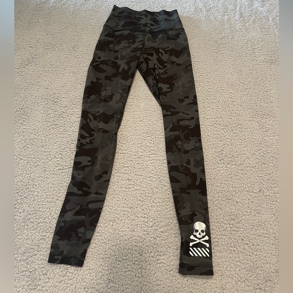 Lululemon Align Pant *Full Length 28" Incognito Camo Multi Gator Green SoulCycle - Picture 1 of 6